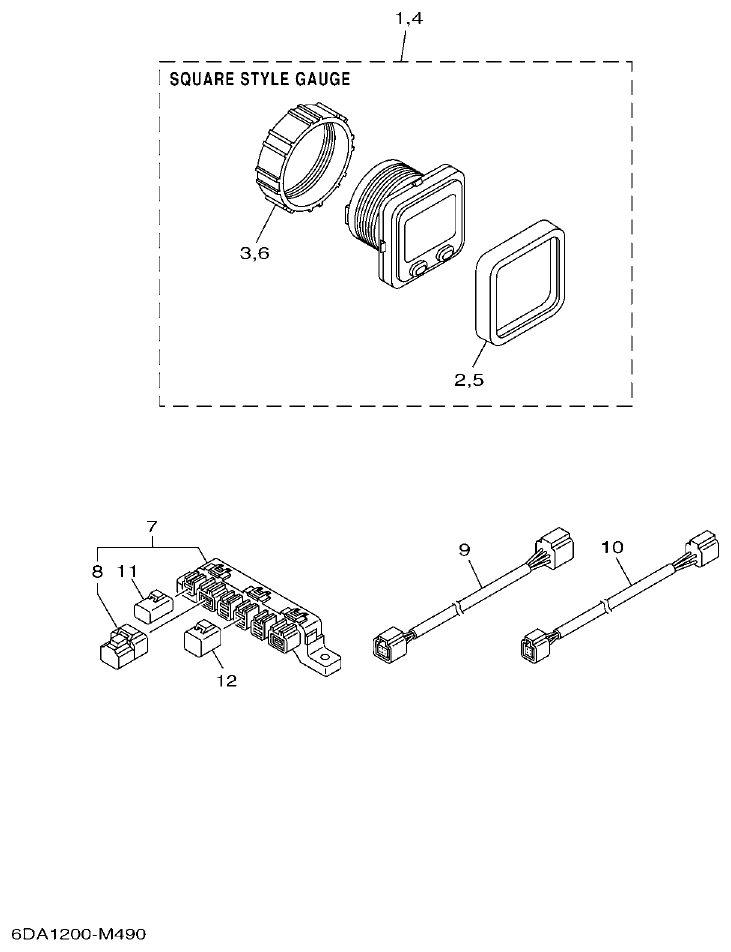 Yamaha F200FET, FL200FET OPTIONAL PARTS 4 parts diagram